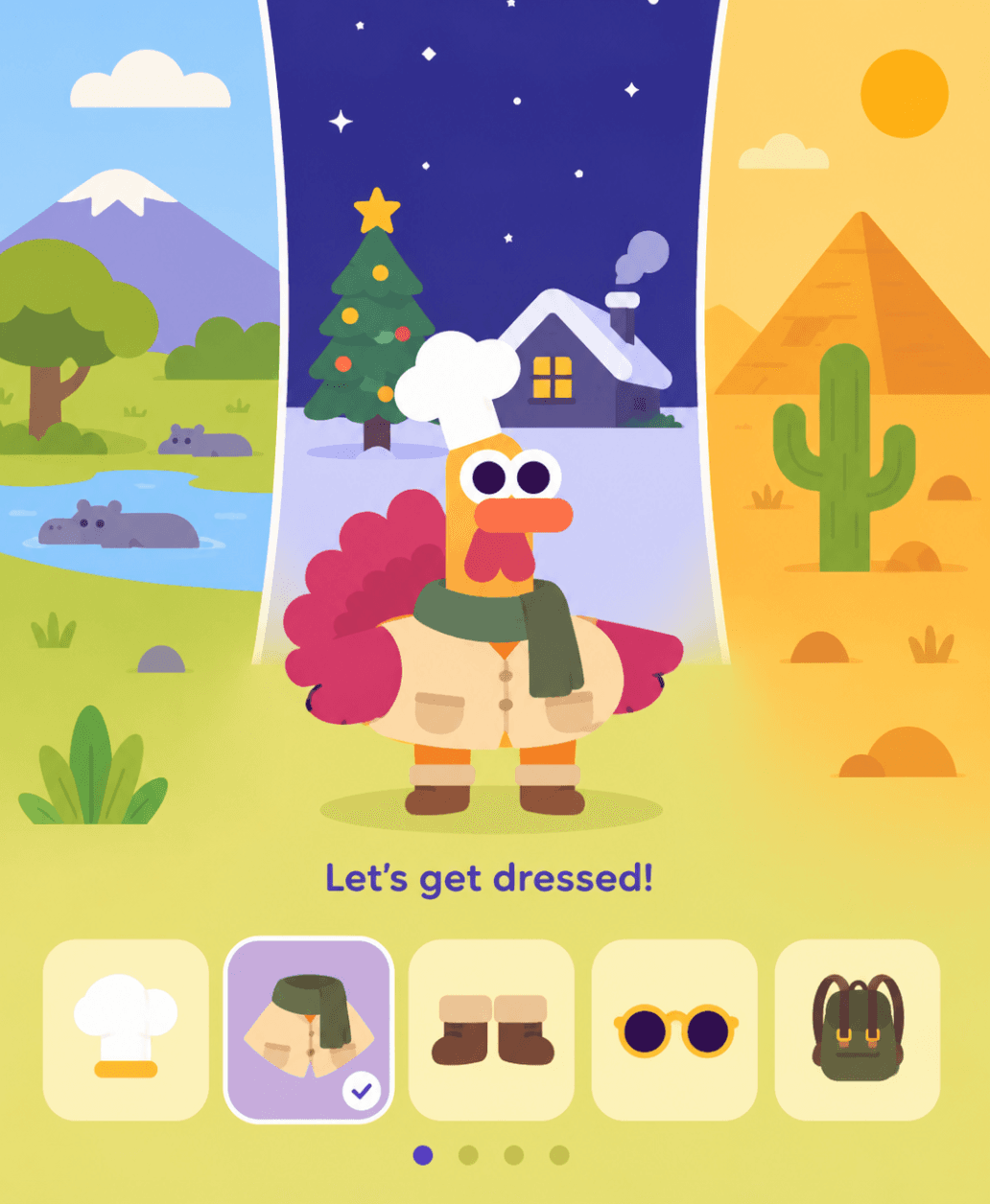 Cute character dress-up game