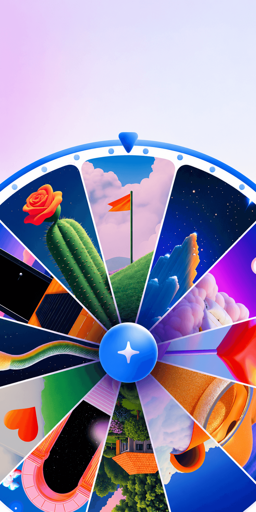 Travel destination spinner game