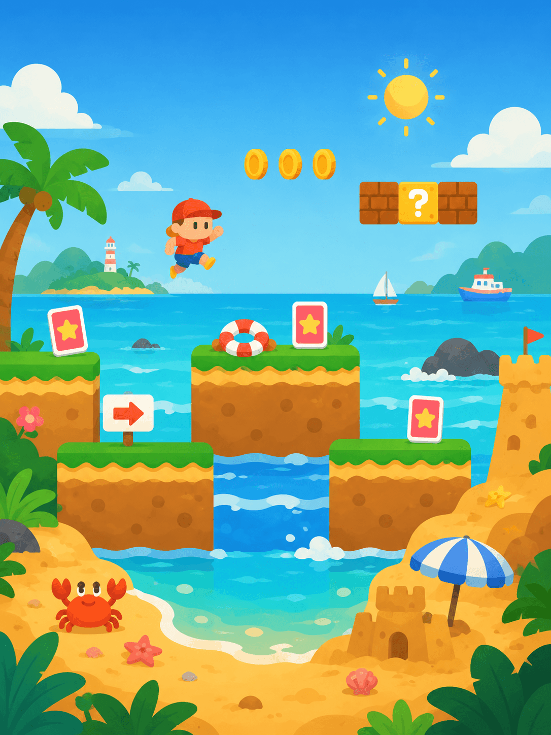 Cute jumping arcade game