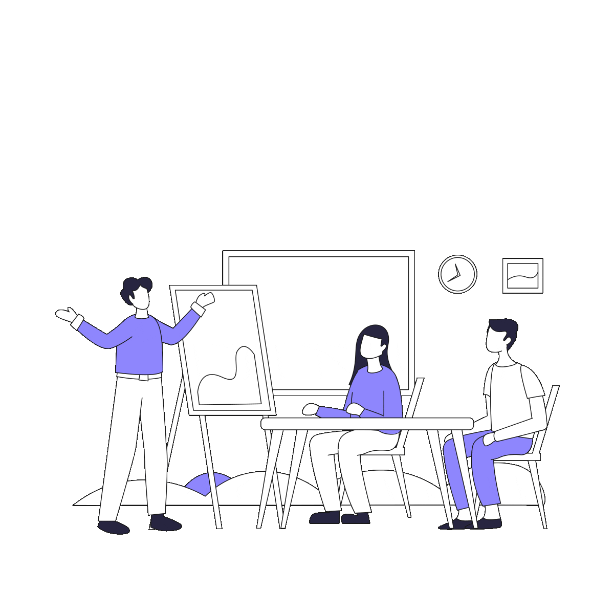 Team working illustration